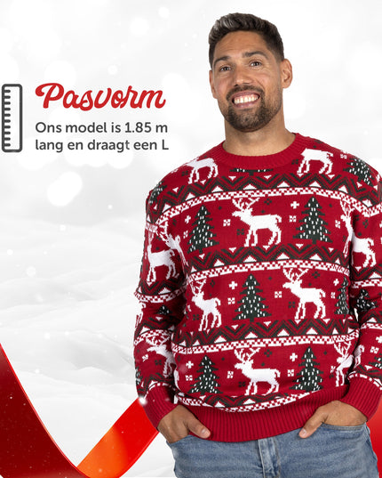 Christmas Sweater Marius for Women in Festive Red