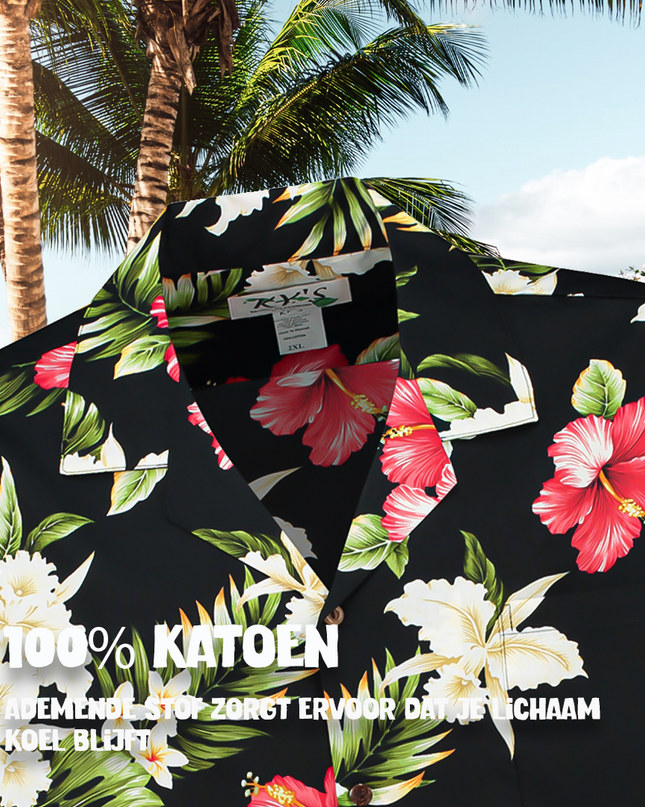 Tropical Flowers Hawaiian Shirt for Men