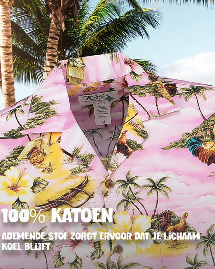 Camisa hawaiana Tema Aventura en la Isla