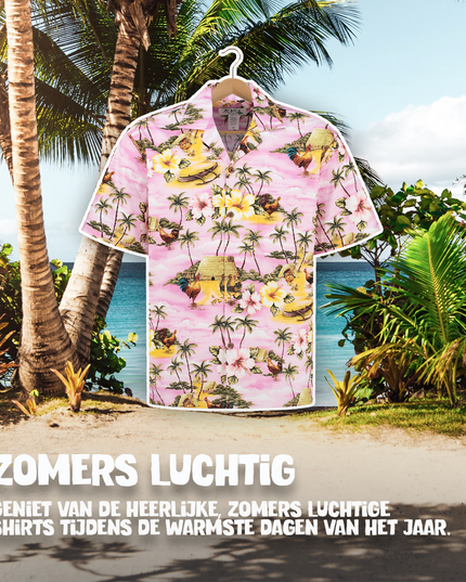Camisa hawaiana Tema Aventura en la Isla