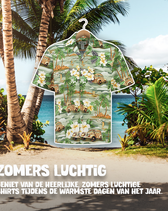 Camisa Hawaiana con Flores de Hawaii
