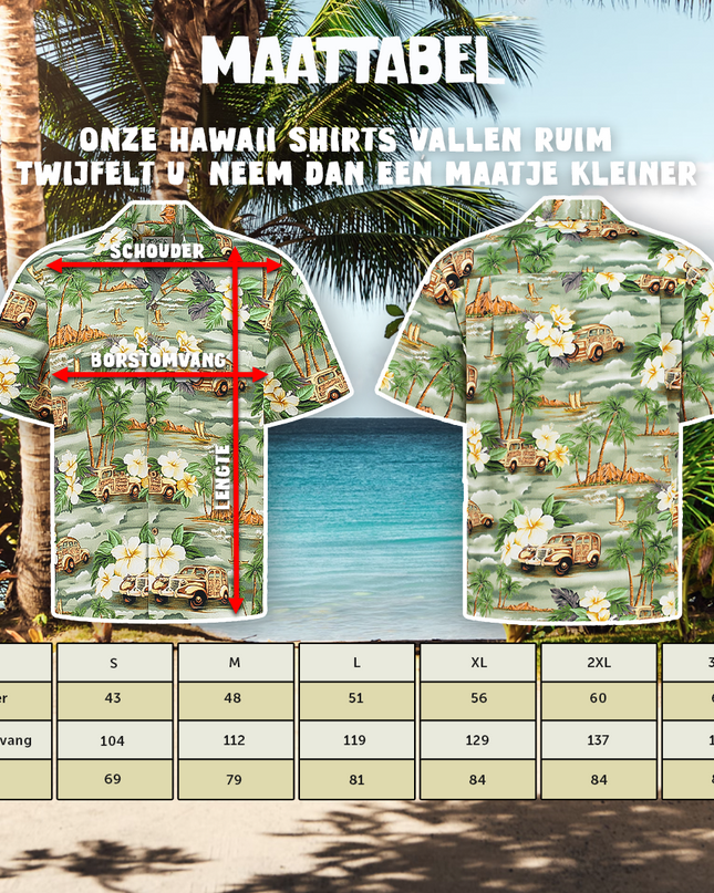 Camisa Hawaiana con Flores de Hawaii