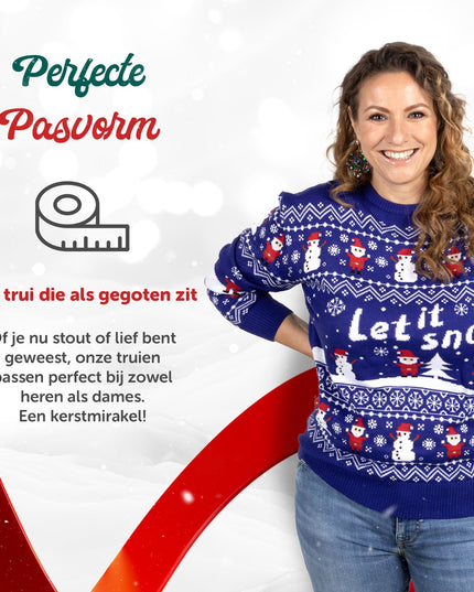 Christmas Sweater Marius for Women with Let it Snow Design