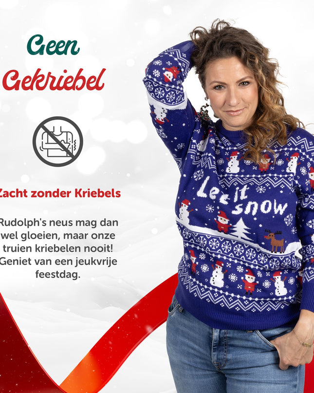 Christmas Sweater Marius for Women with Let it Snow Design