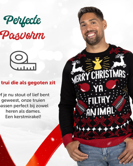 Christmas Sweater Merry Christmas Ya Filthy Animal