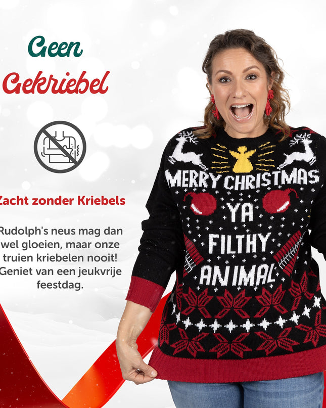 Christmas Sweater Merry Christmas Ya Filthy Animal