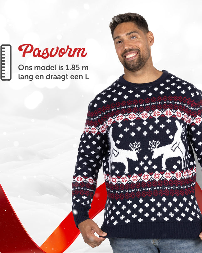 Christmas Sweater Marius for Women with Playing Reindeer Design