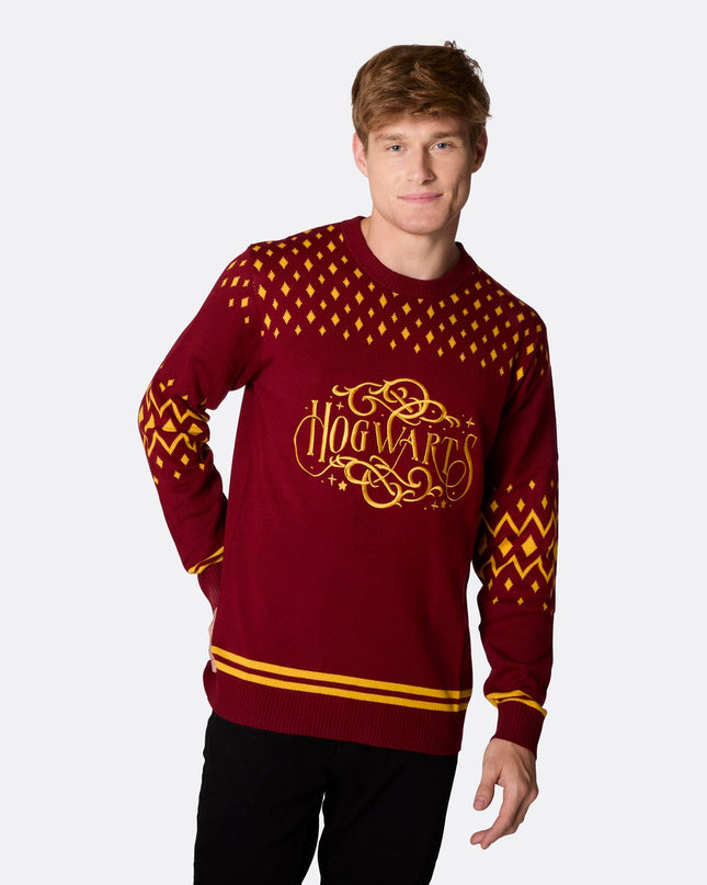 Men's Hogwarts Christmas Sweater for Magical Celebrations