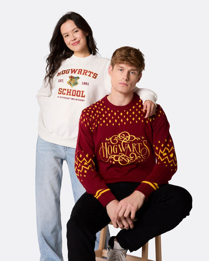 Mænds Hogwarts juletrøje til magiske fejring
