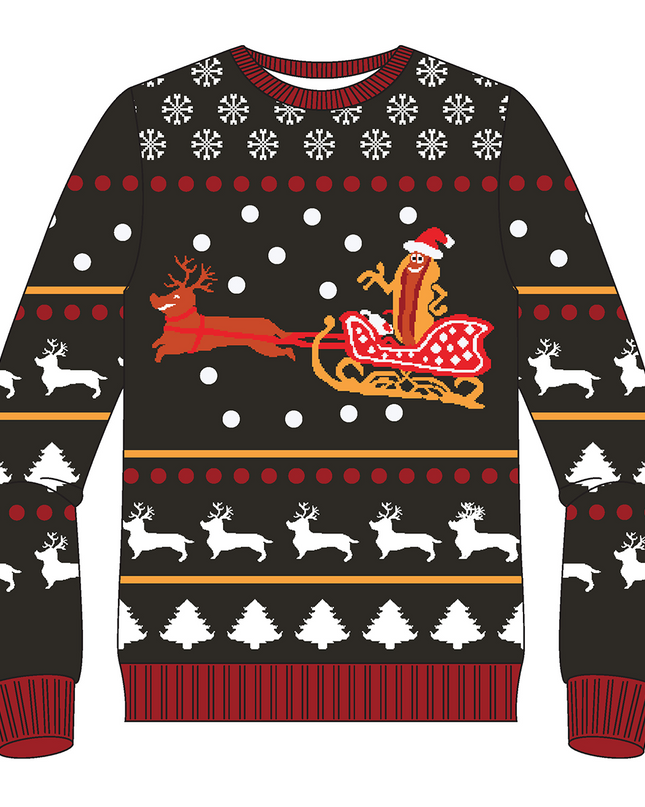 Wienerschnitzel Ugly Christmas Sweater