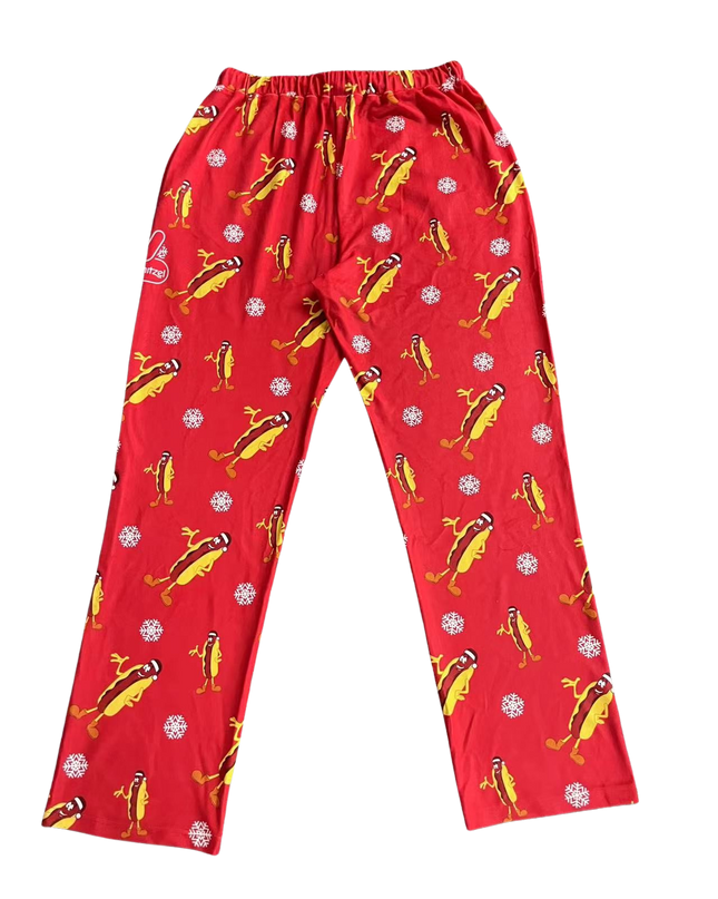 Wienerschnitzel All Over Hot Dog Logo Pajama Pants