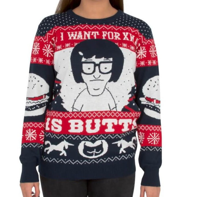 Women's Tina's "All I Want for Xmas is Butts" Ugly Sweater