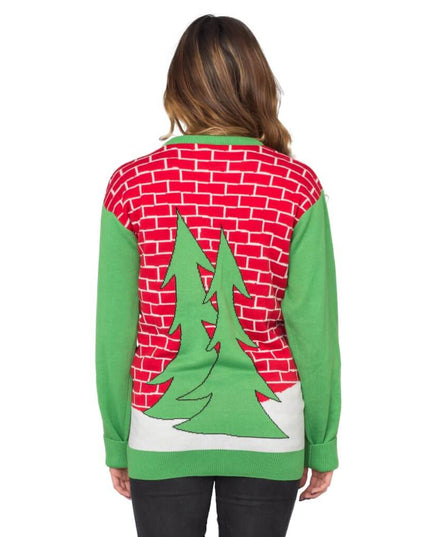 Women's Santa with Beer Holder Ugly Christmas Sweater