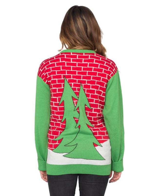 Women's Santa with Beer Holder Ugly Christmas Sweater
