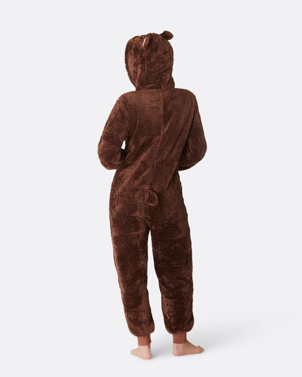 Women's Brown Teddy Bear Onesie