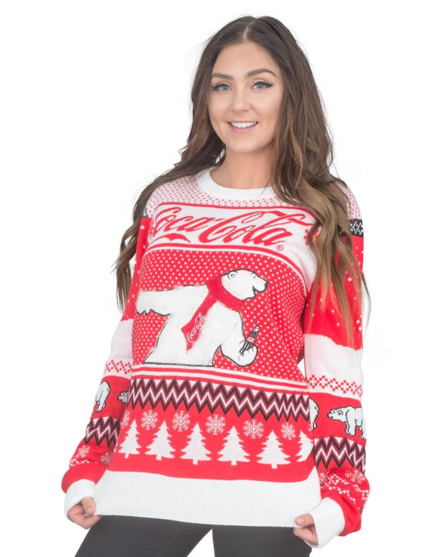 Women's Coca-Cola Polar Bear Ugly Christmas Sweater