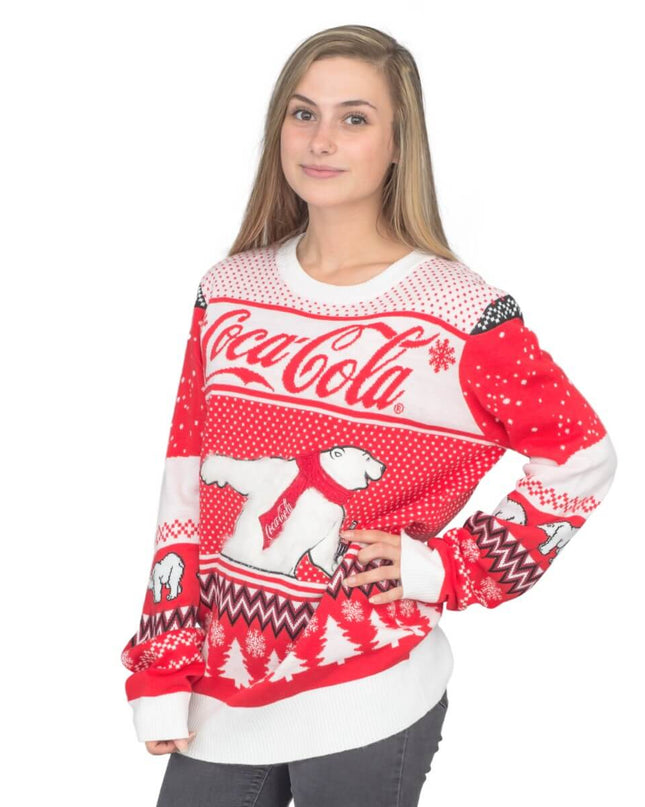 Women's Coca-Cola Polar Bear Ugly Christmas Sweater