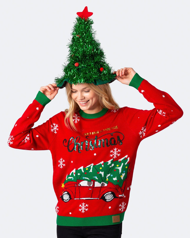 Women's Driving Home For Christmas Sweater for Festive Fun