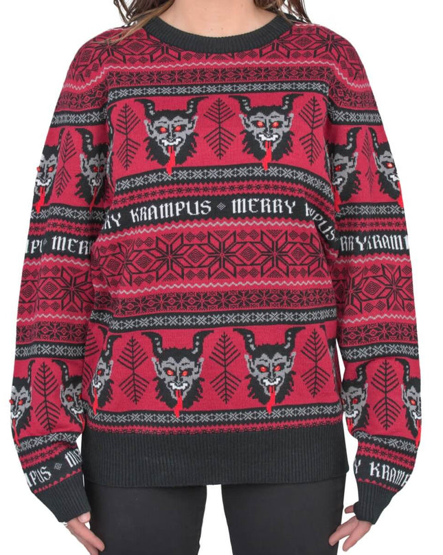 Women's Merry Krampus Ugly Christmas Sweater
