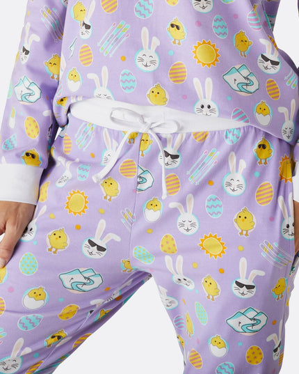 Pijamas de Pascua Morados para Mujeres