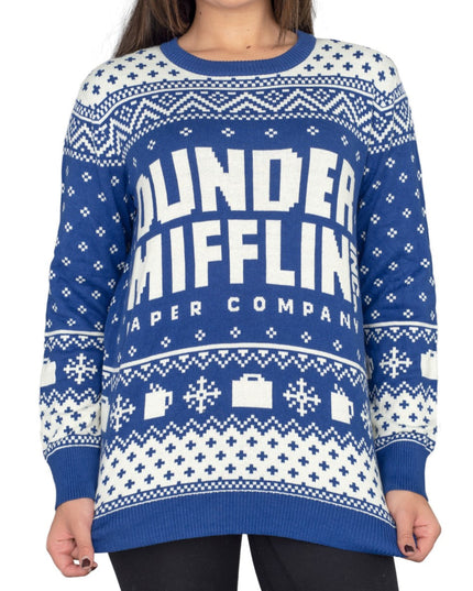 Suéter navideño de Dunder Mifflin para mujeres