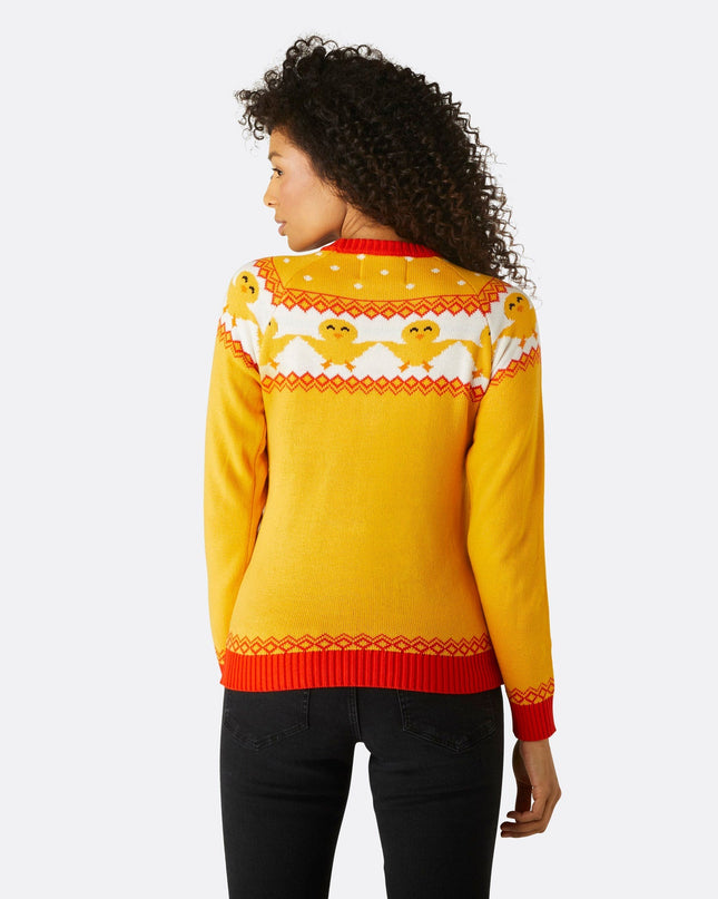 Womens Yellow Easter Sweater