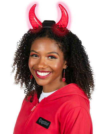 Light Up Devil Horn Headband