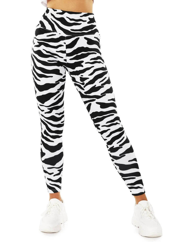 Zebra Høj Talje Leggings