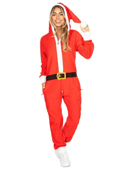 Women's Santa Jumpsuit With Fur