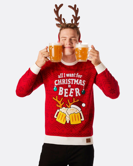 Men's Beer Christmas Sweater