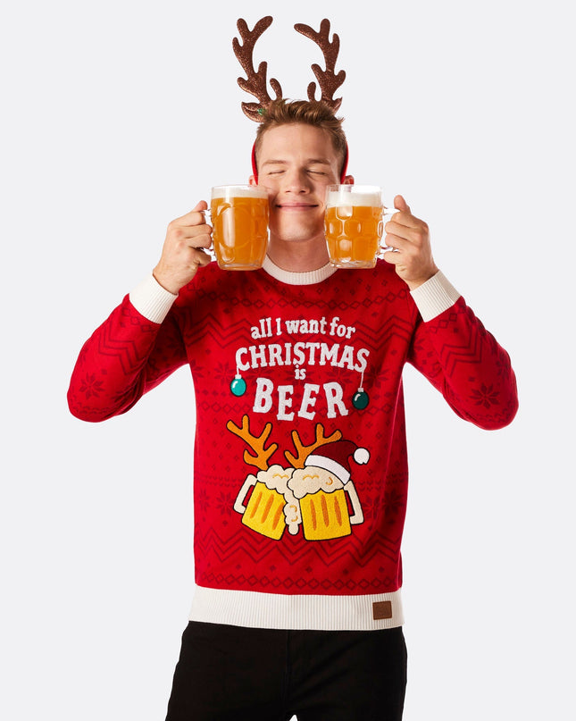 Men's Beer Christmas Sweater
