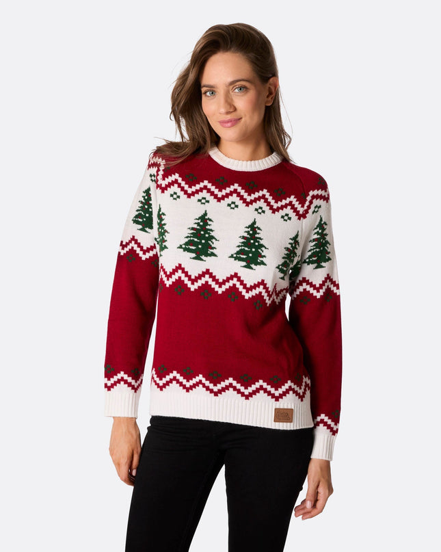 Women's Retro Christmas Tree Christmas Sweater
