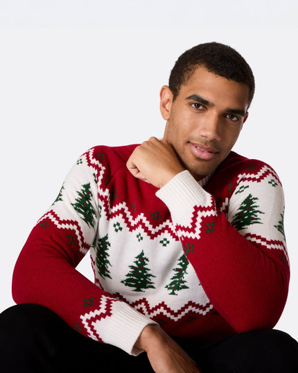 Men's Retro Christmas Tree Christmas Sweater