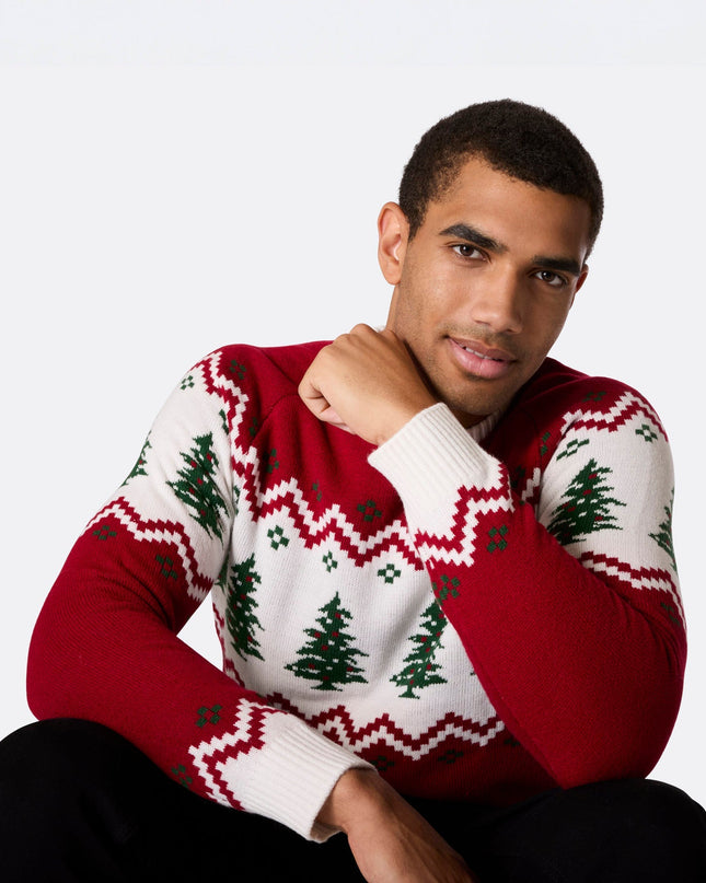 Men's Retro Christmas Tree Christmas Sweater