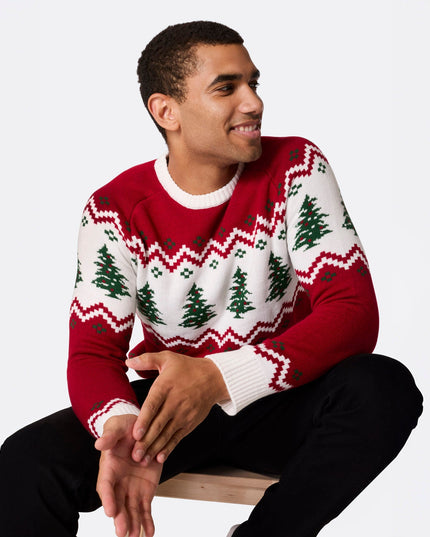 Men's Retro Christmas Tree Christmas Sweater