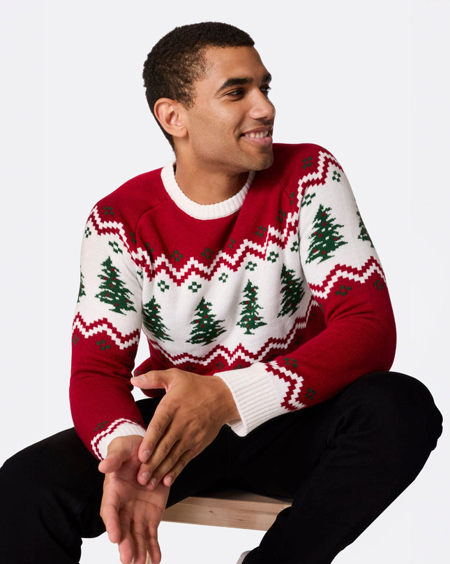 Men's Retro Christmas Tree Christmas Sweater