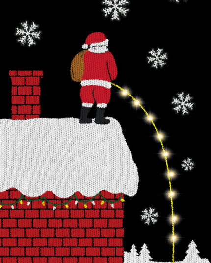 Men's Leaky Roof Light Up Big and Tall Ugly Christmas Sweater