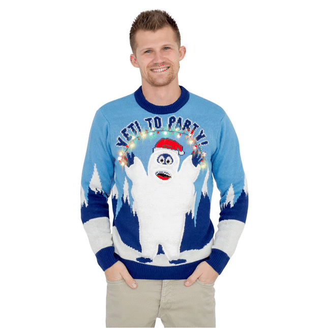 Yeti to Party Light Up LED Sweater