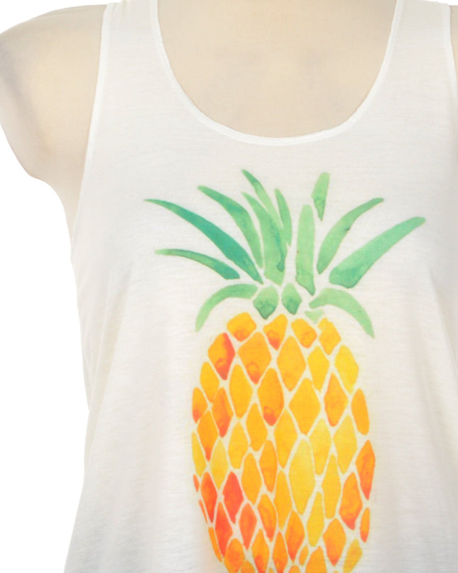 Pineapple Print Sleeveless Top