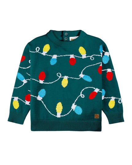 Tumling Drengs Grønne Julelys Sweater
