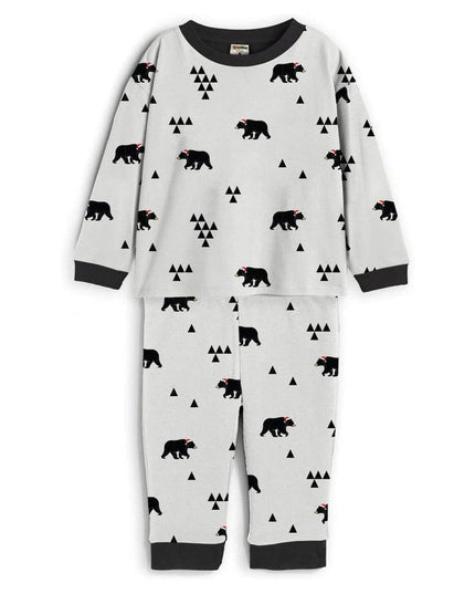 Toddler Girl's Beary Christmas Crew Neck Pajama Set