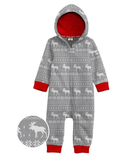 Baby Girl's Grey Moose Jumpsuit