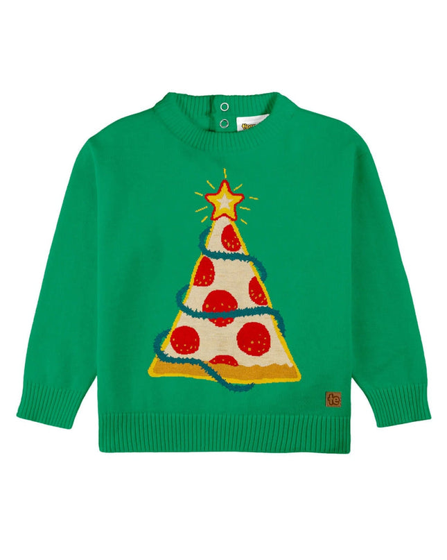 Baby Girl's Pizza Tree Ugly Christmas Sweater