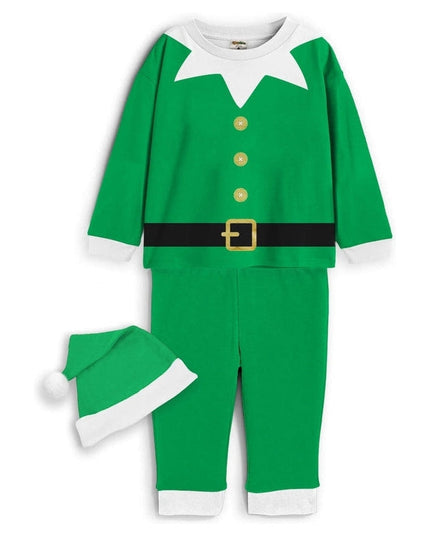 Toddler Girl's Elf Crew Neck Pajama Set