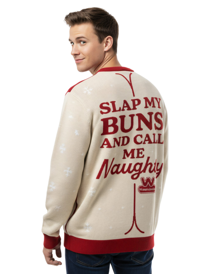 Suéter navideño feo de salchichón divertido de Wienerschnitzel