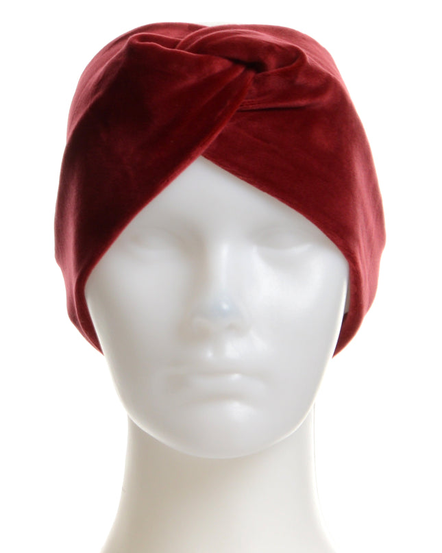 Burgundy Velvet Headband | Christmas Accessories