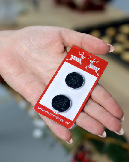 Juego extra de 2 baterías especiales para jerseys navideños LED