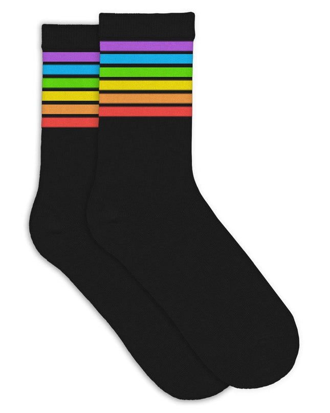 Black Rainbow Socks (Passer til størrelser 8-11M)