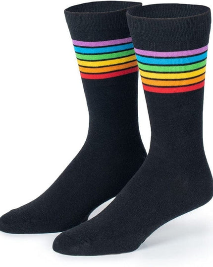 Black Rainbow Socks (Fits Sizes 8-11M)