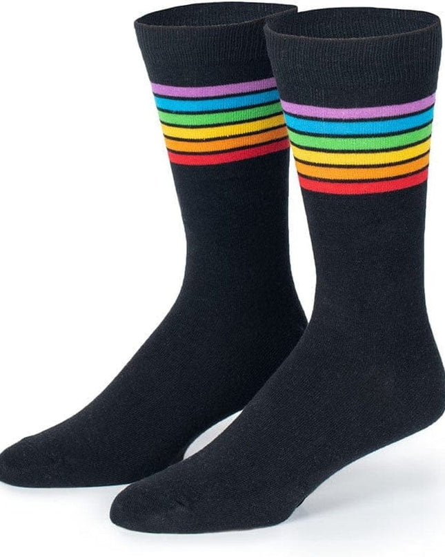 Black Rainbow Socks (Passer til størrelser 8-11M)